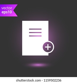 Document and files vector icon. Add file. delete file sign. Office files and documents icon. EPS 10 flat symbol