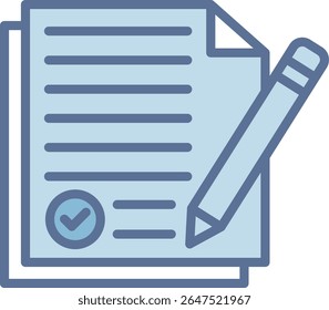 Document Filled Blue Tone Icon