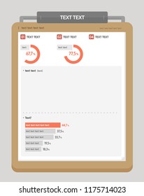 Document filling infographics - vector