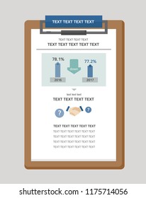 Document filling infographics - vector