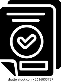 Document Final Glyph Vector Icon Design