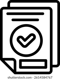 Document Final Line Vector Icon Design