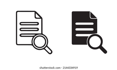 Document Finder Flat Icon Illustration For Web And Apps