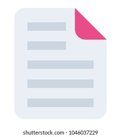 document, flat design latter or agreement
