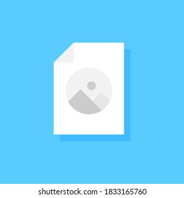 Document Flat icon of Album or Images and Videos Storage, Vector and Illustration.