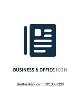 Document Flat Icon, Business and Office Icon, For Web, App, And Presentation. Eps 10