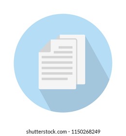 Document Flat Icon - Document Vector Icon. Illustration Isolated For Graphic And Web Design