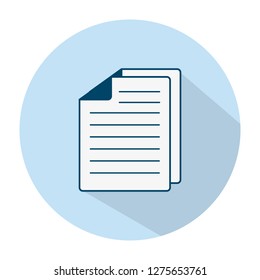 document flat icon - Document vector icon. Illustration isolated for graphic and web design