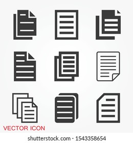 Document flat icon, Document vector icon. Illustration isolated for graphic and web design
