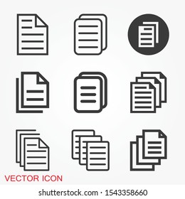 Document flat icon, Document vector icon. Illustration isolated for graphic and web design