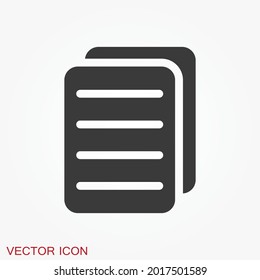 Document flat icon, Document vector icon. Illustration for graphic and web design