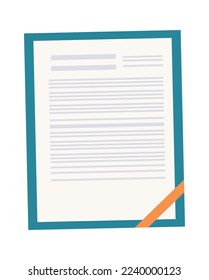Document flat icon Workplace Official paper Office supplies