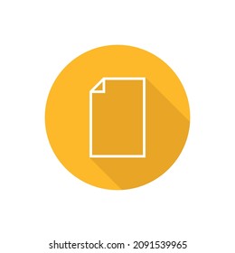 Document flat vector button icon