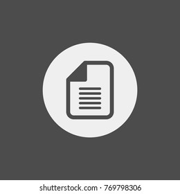 Document flat vector icon