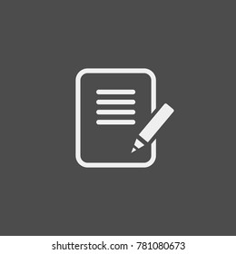 Document flat vector icon