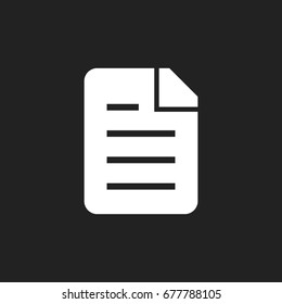 Document flat vector icon. Archive data file symbol logo illustration.