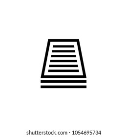 Document. Flat Vector Icon. Simple black symbol on white background