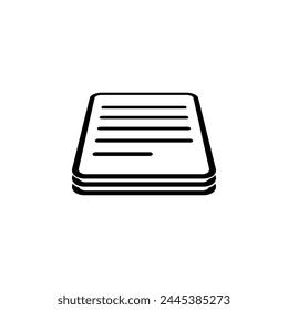 Document flat vector icon. Simple solid symbol isolated on white background