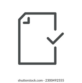 Esquema de icono y vector lineal relacionados con la administración del flujo de documentos.