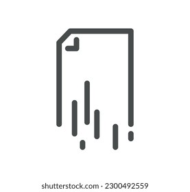 Esquema de icono y vector lineal relacionados con la administración del flujo de documentos.