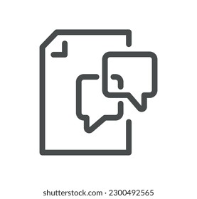 Esquema de icono y vector lineal relacionados con la administración del flujo de documentos.