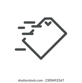 Document flow management related icon outline and linear vector.