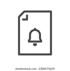Document flow management related icon outline and linear vector.