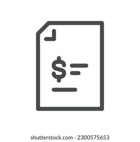 Document flow management related icon outline and linear vector.