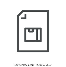 Document flow management related icon outline and linear vector.