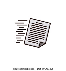 Document flow vector icon