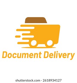 document folder delivery flat minimalist logo design