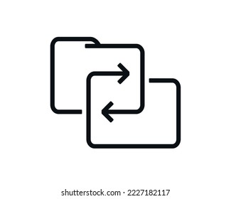 Document folder exchange. Transfer data. Illustration vector