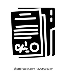 document folder glyph icon vector. document folder sign. isolated symbol illustration