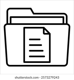 Document Folder Icon Element For Design