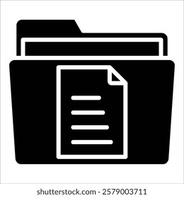 Document Folder Icon Element For Design