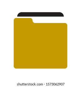 Document folder icon isolated. Accounting binder symbol. Bookkeeping management. Vector Illustration.