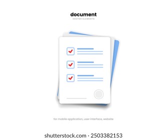 Documento, icono de carpeta aislado sobre fondo blanco. Símbolo del documento. Icono de archivo 3D. Signo de la carpeta moderno, simple, Vector, icono para el diseño del Sitio web, App móvil, ui. Ilustración vectorial
