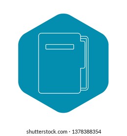 Document folder icon. Outline illustration of document folder vector icon for web