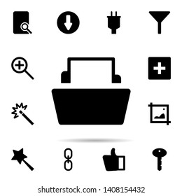 Document in folder icon. Universal set of web for website design and development, app development
