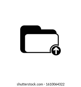 document folder icon vector black illustration