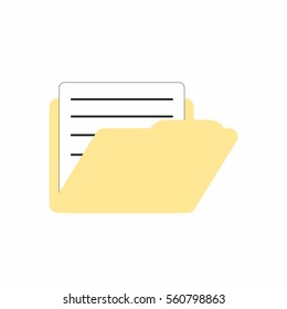 Document in folder icon vector design isolated on white background 