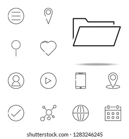 document folder icon. web, minimalistic icons universal set for web and mobile
