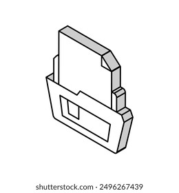 document folder isometric icon vector. document folder sign. isolated symbol illustration