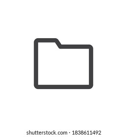 Document folder line icon. linear style sign for mobile concept and web design. File folder outline vector icon. Symbol, logo illustration. Vector graphics