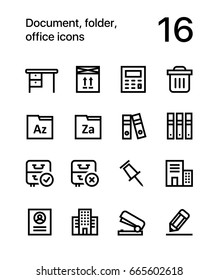 Document, folder, office icons for web and mobile design pack 3