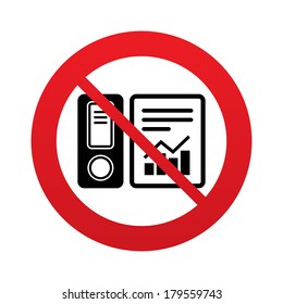 Document folder sign. Accounting binder symbol.