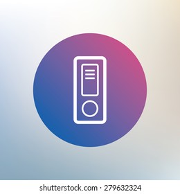 Document folder sign. Accounting binder symbol. Bookkeeping management. Icon on blurred background. Vector