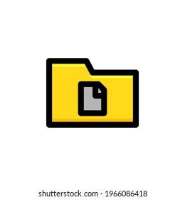Document Folder User Interface Outline Icon Logo Vector Illustration
