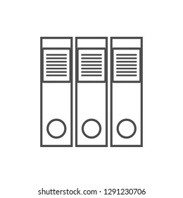 document folders icon. Element of cyber security for mobile concept and web apps icon. Thin line icon for website design and development, app development