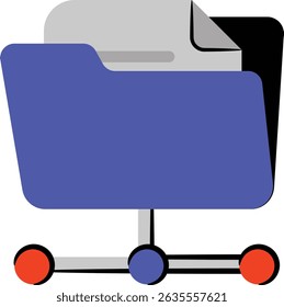 Conjunto de ícones de documentos e pastas